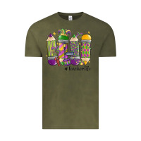Vintage Olive mardi gras teacher life Vintage Tee - MaliasSmallBusiness
