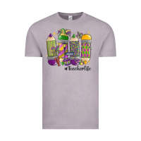 Vintage Zinc mardi gras teacher life Vintage Tee - MaliasSmallBusiness