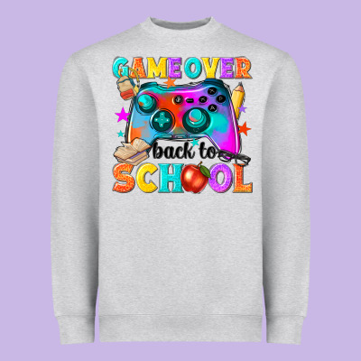 Game Over Back To School Heavyweight Sweatshirt Designed By Nancycooperartshop
