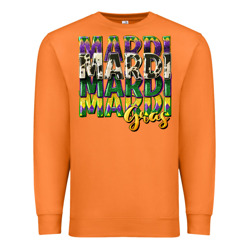 Cowhide Mardi Gras Premium Sweatshirt by CowGirlArtShop | Teevron