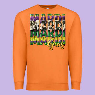 Cowhide Mardi Gras Premium Sweatshirt Designed By Cowgirlartshop