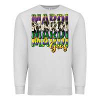Dove Grey cowhide mardi gras Premium Sweatshirt - CowGirlArtShop