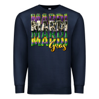 Navy cowhide mardi gras Premium Sweatshirt - CowGirlArtShop