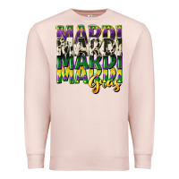Pale Pink cowhide mardi gras Premium Sweatshirt - CowGirlArtShop