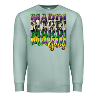 Seafoam cowhide mardi gras Premium Sweatshirt - CowGirlArtShop