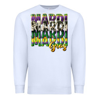 White cowhide mardi gras Premium Sweatshirt - CowGirlArtShop