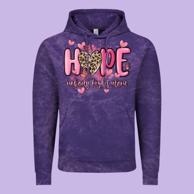 Hope Nobody Fights Alone Vintage Hoodie Designed By Maliassmallbusiness