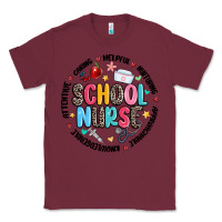 Burgundy school nurse Classic Tee - MaliasSmallBusiness