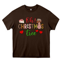 Chocolate Brown oh christmas tree Heavy Core Tee - JahusDesignShop
