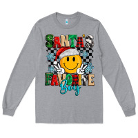 Heather Grey santas favorite boy Long Sleeve Tee - MaliasSmallBusiness