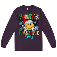 Plum santas favorite boy Long Sleeve Tee - MaliasSmallBusiness