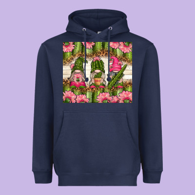 Cactus Gnomies Heavyweight Hoodie Designed By Tumblerdesignbyshophia