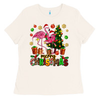 Bone flamingo merry christmas Ladies Tee - AdoDesignShop