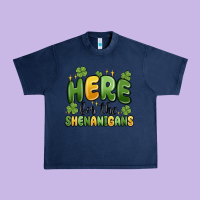 Here For The Shenanigans Urban Heavy Tee Designed By Maliassmallbusiness
