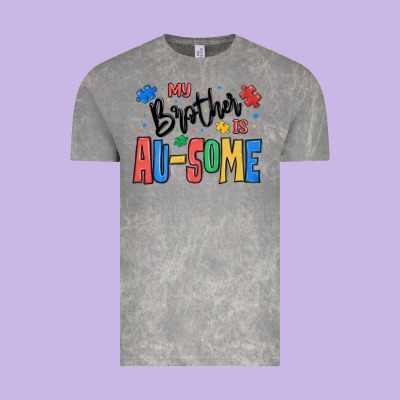 My Brother Is Ausome Autism Vintage Tee Designed By Maliassmallbusiness
