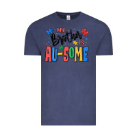 Vintage Denim my brother is ausome autism Vintage Tee - MaliasSmallBusiness