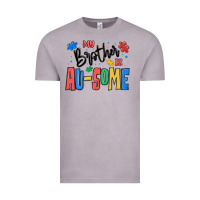 Vintage Zinc my brother is ausome autism Vintage Tee - MaliasSmallBusiness