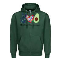 Sports Green PEACE LOVE AVOCADOS Zipper Hoodie - Bettercallsaul