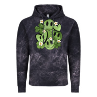 Cloud Black st. patrick's day green smile Vintage Hoodie - MaliasSmallBusiness
