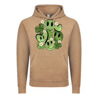 Vintage Coffee st. patrick's day green smile Vintage Hoodie - MaliasSmallBusiness