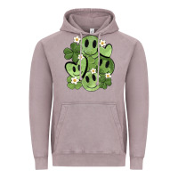 Vintage Zinc st. patrick's day green smile Vintage Hoodie - MaliasSmallBusiness