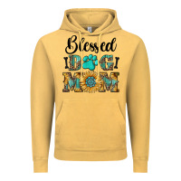 Vintage Mustard Blessed dog mom Vintage Hoodie - RanaPortraitStore