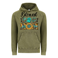 Vintage Olive Blessed dog mom Vintage Hoodie - RanaPortraitStore