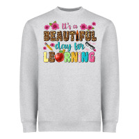 Heather Grey its a beautiful day for learning Heavyweight Sweatshirt - NancyCooperArtShop