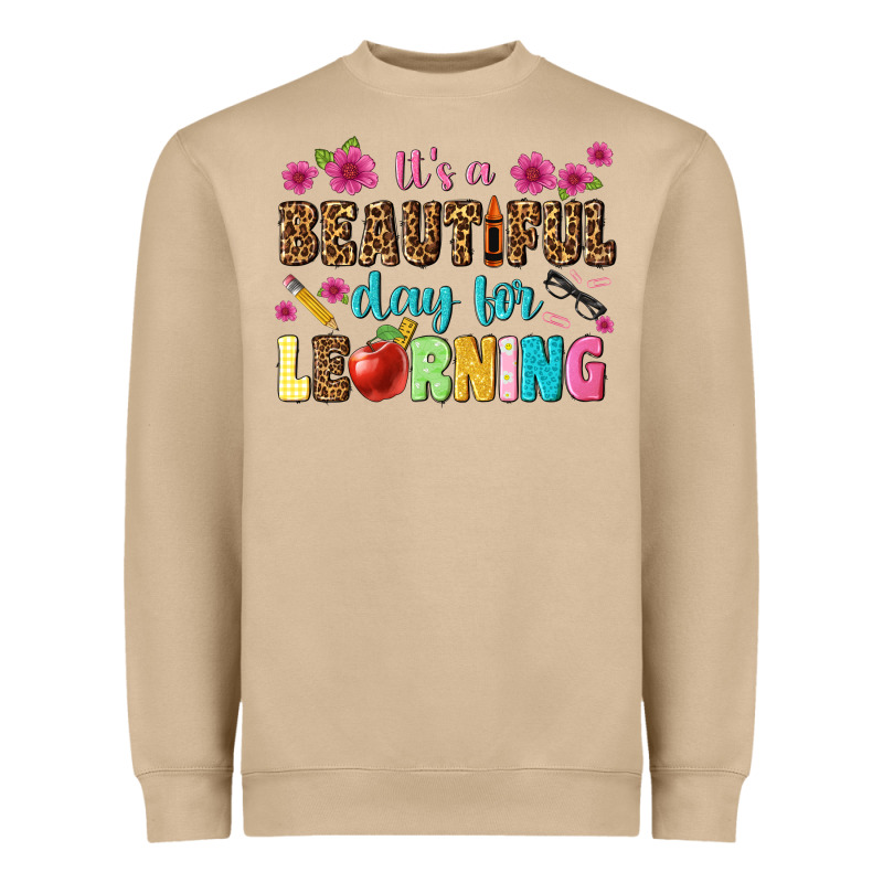 Its A Beautiful Day For Learning Heavyweight Sweatshirt by NancyCooperArtShop | Teevron