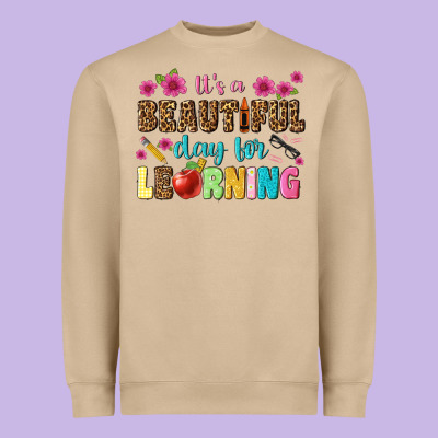 Its A Beautiful Day For Learning Heavyweight Sweatshirt Designed By Nancycooperartshop