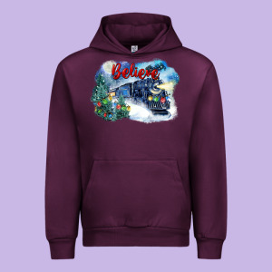 Believe Polar Express Urban Hoodie Designed By Fadigitalartstudio