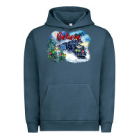Pigment Midnight Navy believe polar express Urban Hoodie - FaDigitalArtStudio