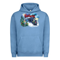 Pigment Pebble Blue believe polar express Urban Hoodie - FaDigitalArtStudio