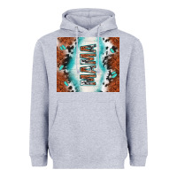 Heather Grey tooled leather and cowhide mama Heavyweight Hoodie - TumblerDesignByShophia
