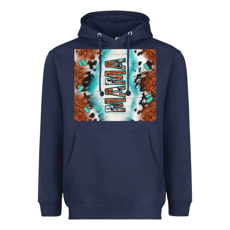 Tooled Leather And Cowhide Mama Heavyweight Hoodie by TumblerDesignByShophia | Teevron