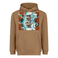 Toasted Coconut tooled leather and cowhide mama Heavyweight Hoodie - TumblerDesignByShophia