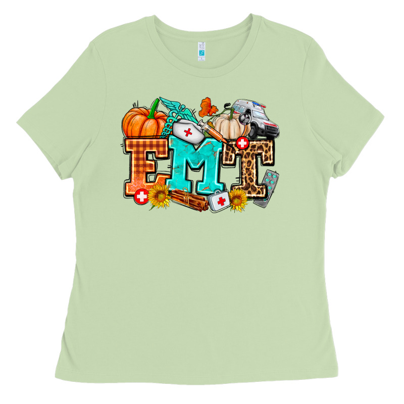 Emt With Fall Ladies Tee by AdoDesignShop | Teevron