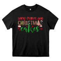 Black Snowflakes and Christmas cakes Heavy Core Tee - JahusDesignShop