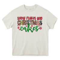 Cream Snowflakes and Christmas cakes Heavy Core Tee - JahusDesignShop