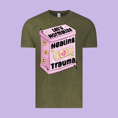Let's Normalize Healing Trauma Vintage Tee Designed By Maliassmallbusiness