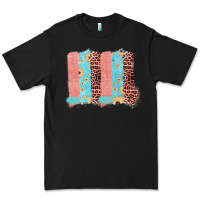 Black Sunflower Leopard Jute Pattern Brushstrokes Premium Tee - Bettercallsaul