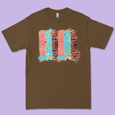 Sunflower Leopard Jute Pattern Brushstrokes Premium Tee Designed By Bettercallsaul