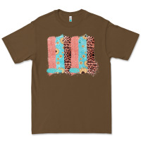 Cacao Sunflower Leopard Jute Pattern Brushstrokes Premium Tee - Bettercallsaul