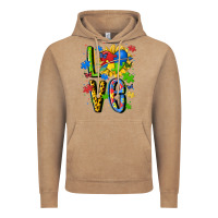 Vintage Coffee autism love Vintage Hoodie - MaliasSmallBusiness