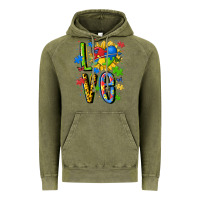 Vintage Olive autism love Vintage Hoodie - MaliasSmallBusiness