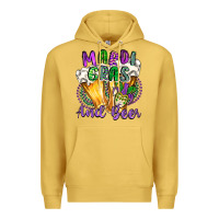 Antique Gold mardi gras and beer Premium Hoodie - CowGirlArtShop