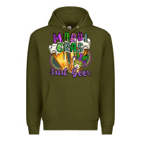Army Green mardi gras and beer Premium Hoodie - CowGirlArtShop