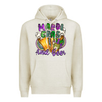 Oatmeal Heather mardi gras and beer Premium Hoodie - CowGirlArtShop