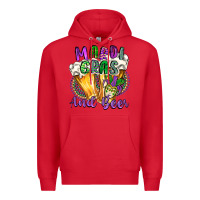 Red mardi gras and beer Premium Hoodie - CowGirlArtShop