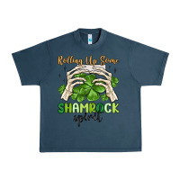 Midnight Navy rolling up some shamrock spirit Urban Heavy Tee - MaliasSmallBusiness